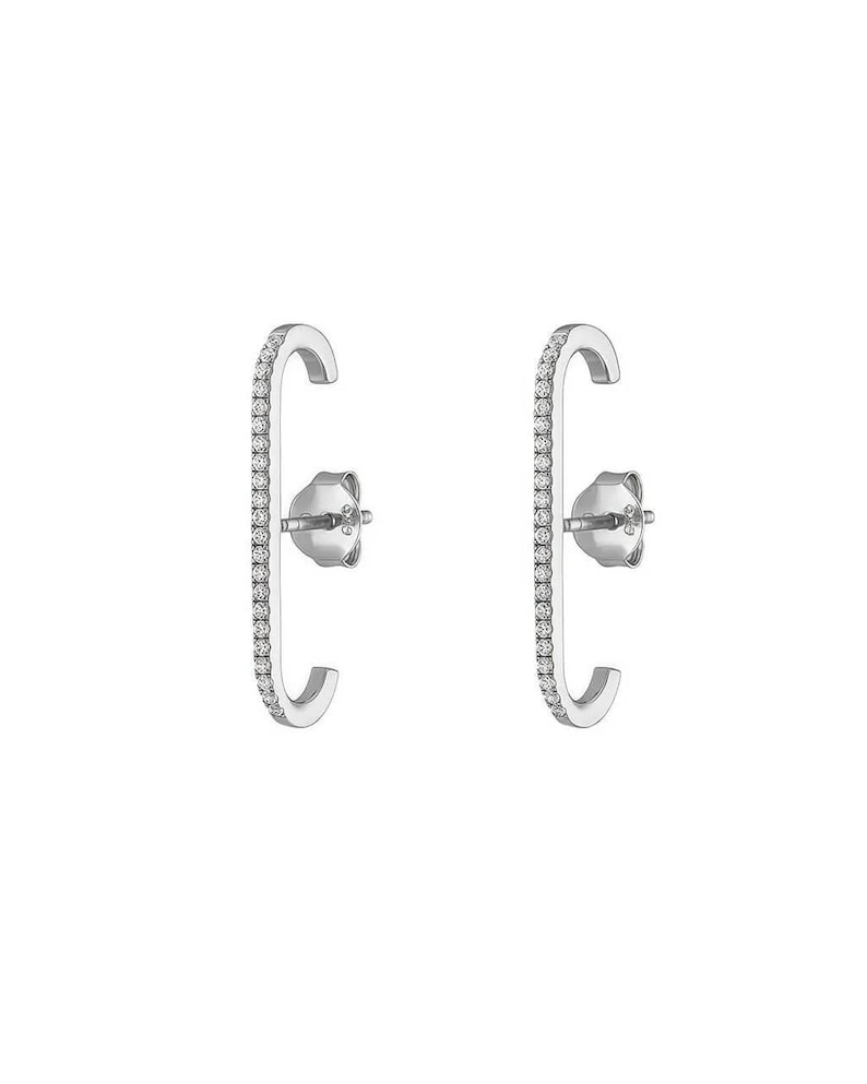 Linea Glow – Linear Diamond Stud Earrings