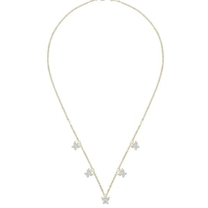 Butterfly Lab Diamond Necklace/14K Solid Gold Stackable Charm Necklace/Elegant Layered Necklace/Gift for Her/Birthday or Anniversary Jewelry