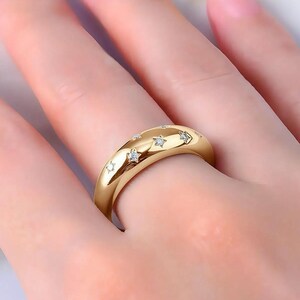 Starglow Band-Star Inspired Minimal Ring