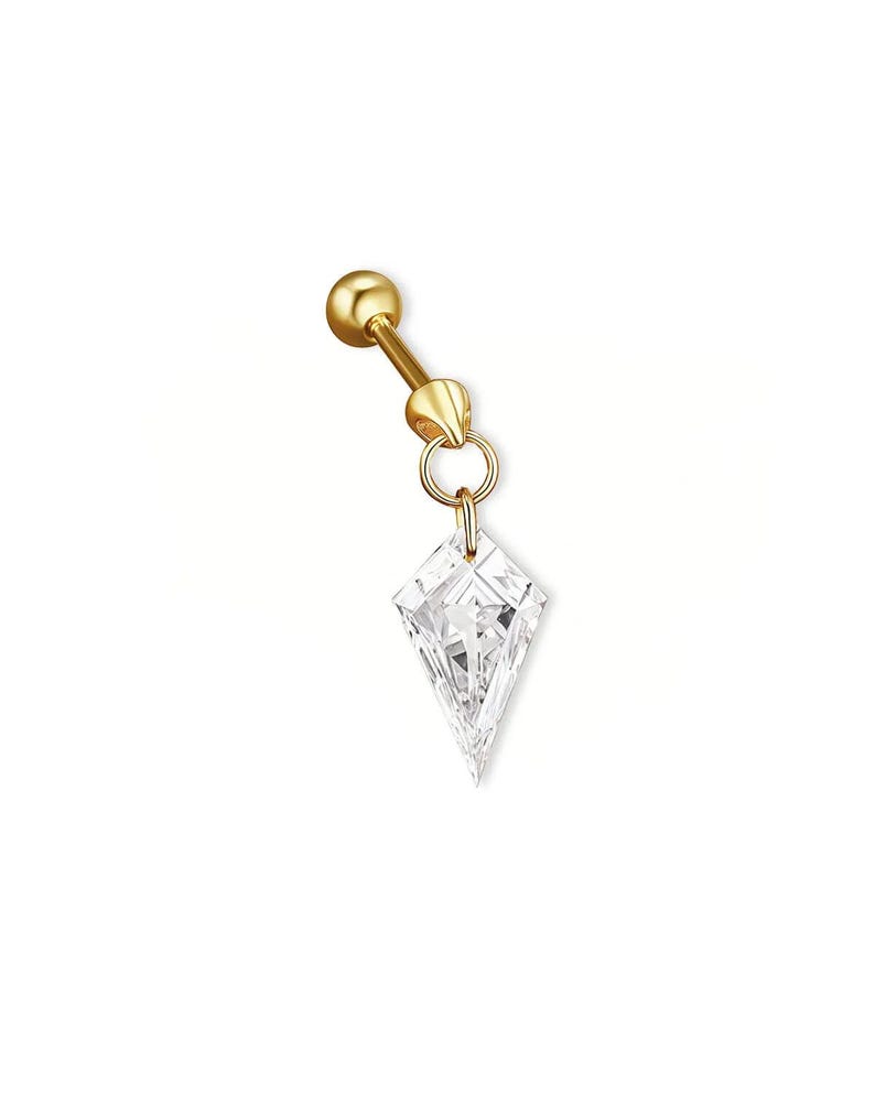 Mira Shapes – Drilled Lab Diamond Stud Earrings