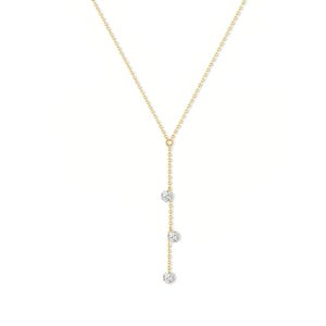 Lina Drop – Long Trio Diamond Necklace