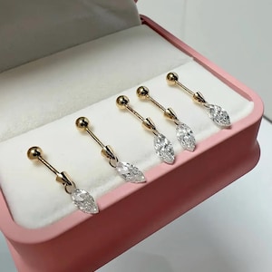 Mira Shapes – Drilled Lab Diamond Stud Earrings