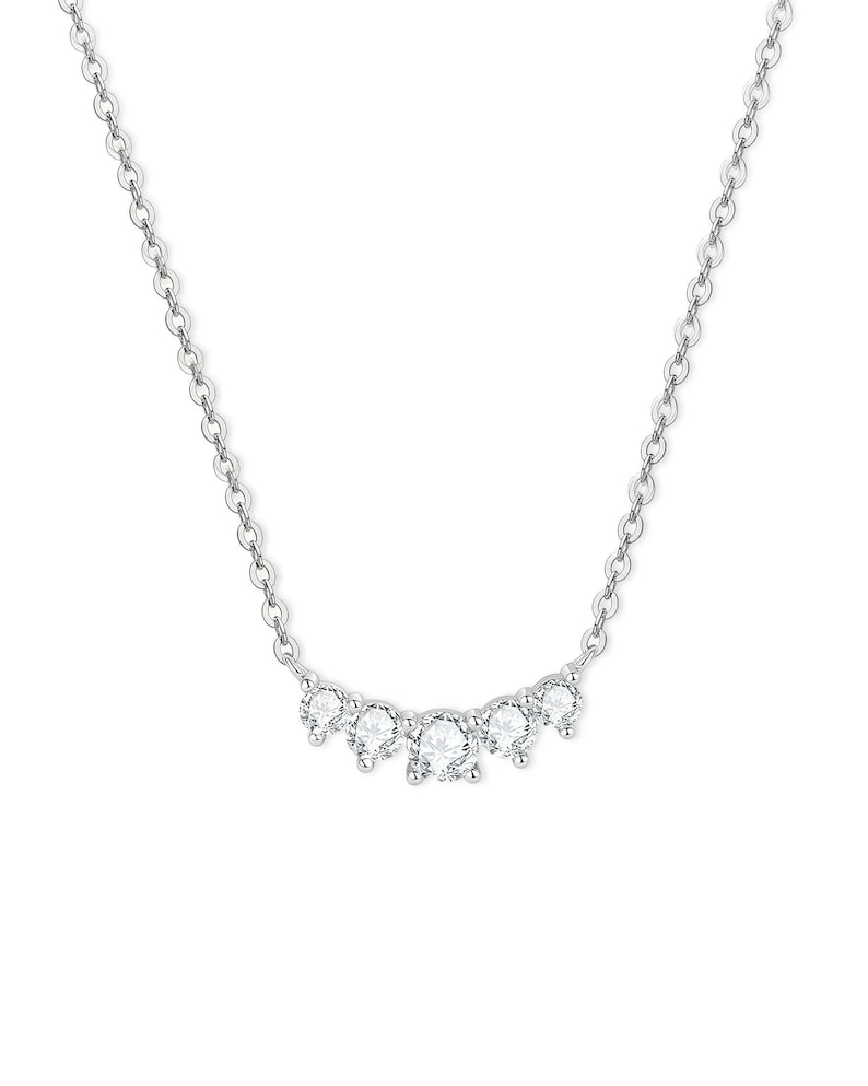Graduated Moissanite Diamond Necklace for Women