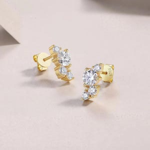 Viora Lume - Small Diamond Stud Earrings