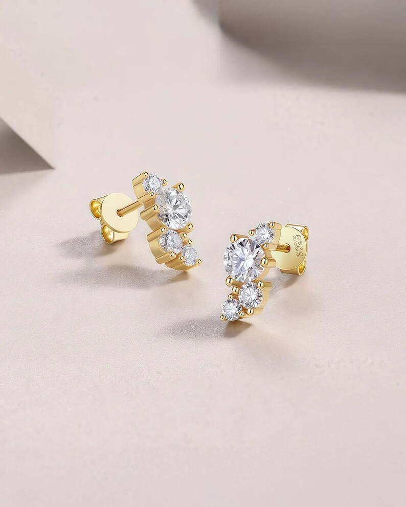 Viora Lume - Small Diamond Stud Earrings