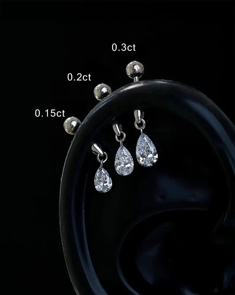 Mira Shapes – Drilled Lab Diamond Stud Earrings