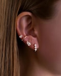Pear Cut 0.15ctw Lab Diamond Ear Cuff / 14K Solid Gold Dainty Non Pierced Earring / Elegant Stackable Gift for Her/Birthday Gift