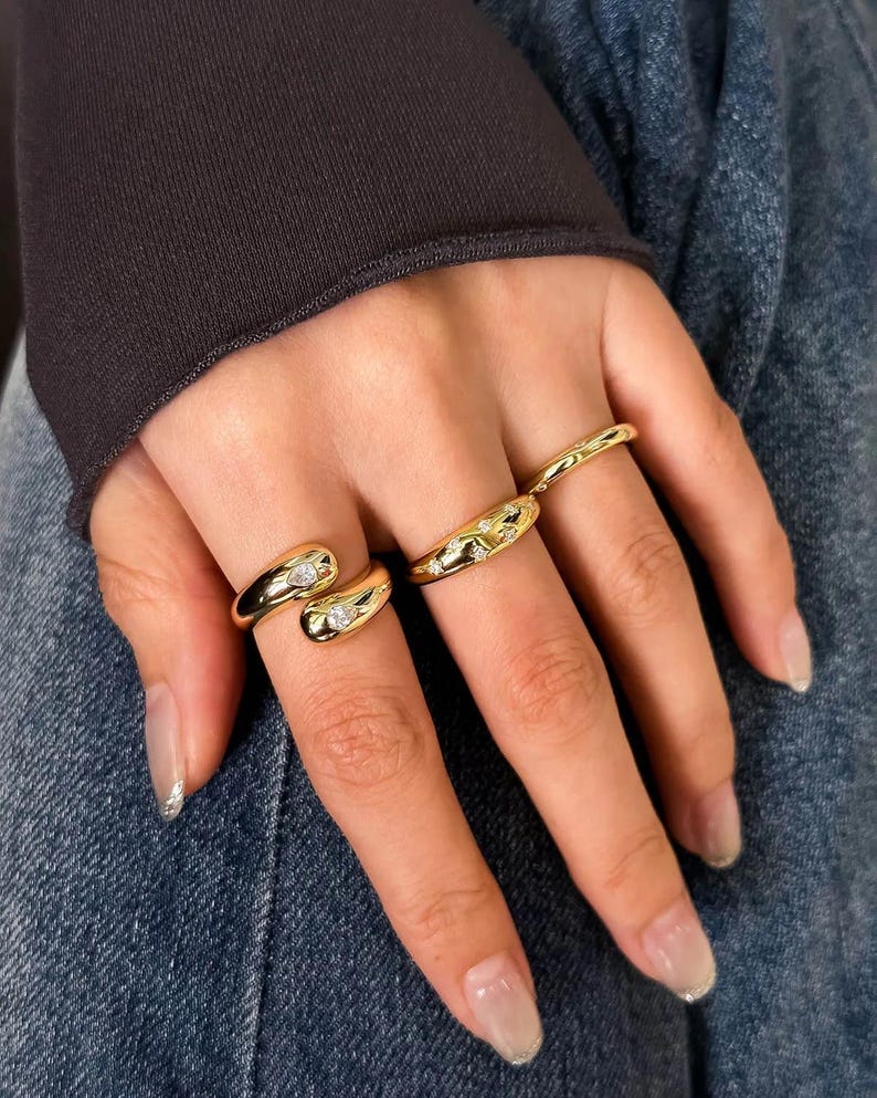 Starglow Band-Star Inspired Minimal Ring