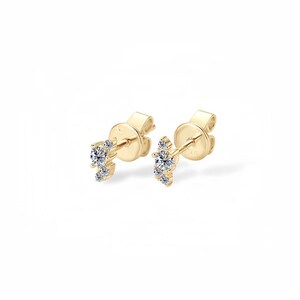 Radiant Small Diamond Stud Earrings with Moissanite-Opreshyne