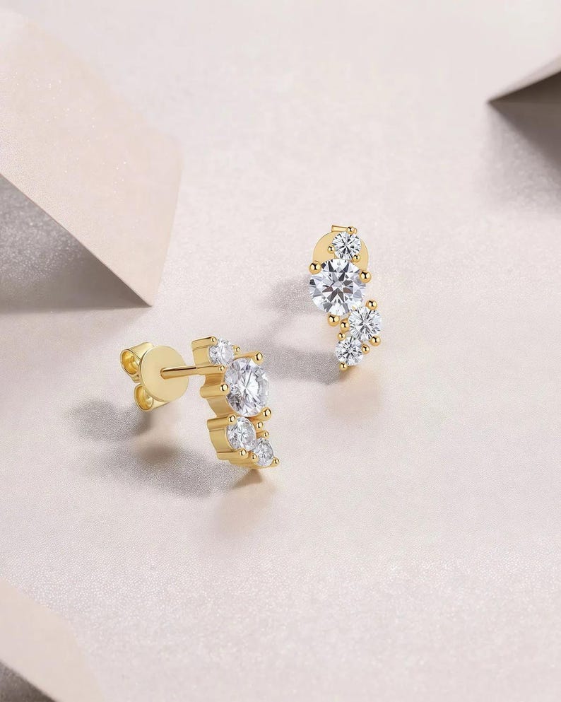 Viora Lume - Small Diamond Stud Earrings