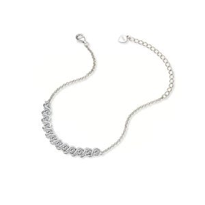 Aqua Flow - Diamond Wave Bracelet