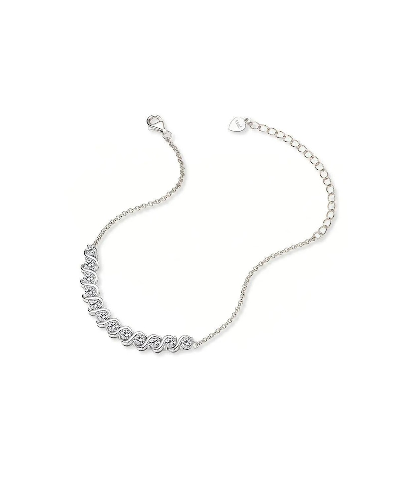 Aqua Flow - Diamond Wave Bracelet