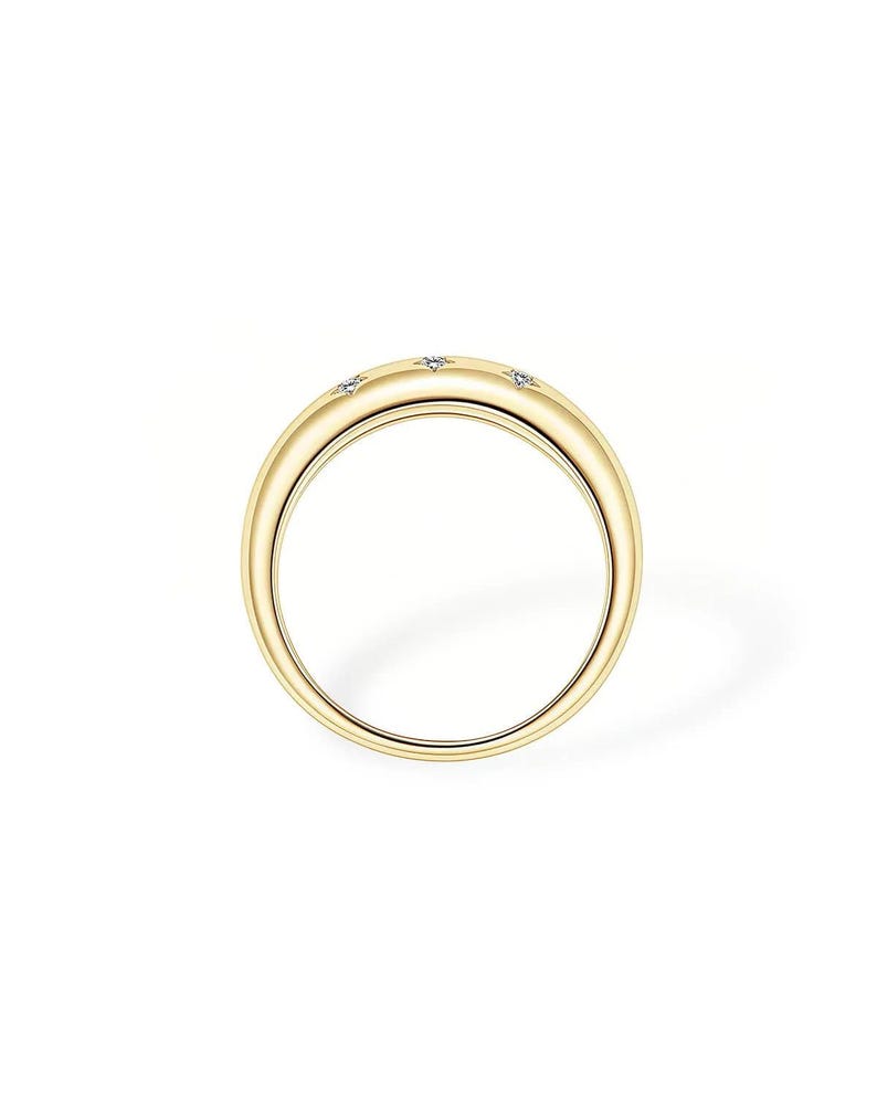 Starglow Band-Star Inspired Minimal Ring