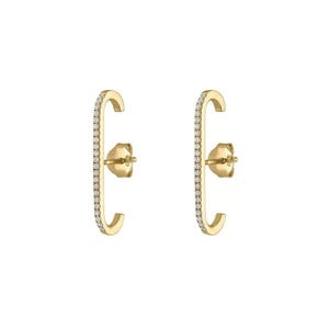 Linea Glow – Linear Diamond Stud Earrings