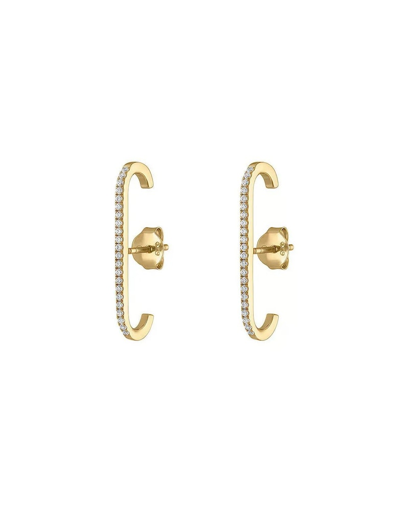 Linea Glow – Linear Diamond Stud Earrings