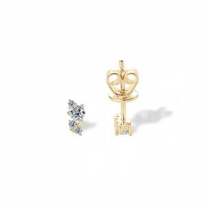 Radiant Small Diamond Stud Earrings with Moissanite-Opreshyne