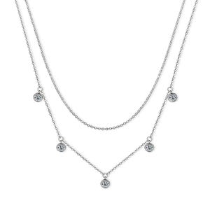 Isla Drops – Double Layer Moissanite Necklace