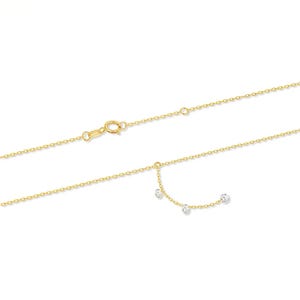 Lina Drop – Long Trio Diamond Necklace