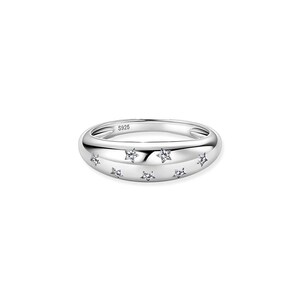 Starglow Band-Star Inspired Minimal Ring