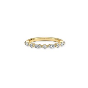 Obrączka ślubna z 14-karatowego złota z diamentami Marquise o masie 0,3 ct, hodowanymi laboratoryjnie