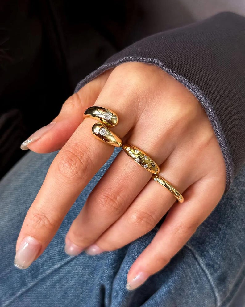 Starglow Band-Star Inspired Minimal Ring