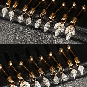 Mira Shapes – Drilled Lab Diamond Stud Earrings