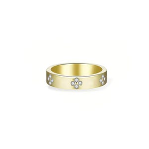 【Moissanite】Clover ring ÉCLATrou jewelry Four Leaf Clover Moissanite Ring1