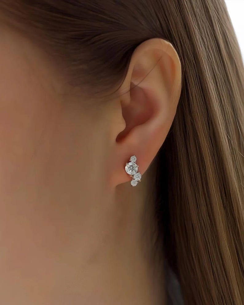 Viora Lume - Small Diamond Stud Earrings