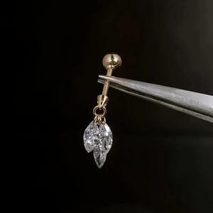 Mira Shapes – Drilled Lab Diamond Stud Earrings