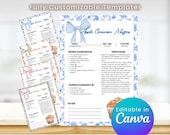 Editable Recipe Template | Printable Cookbook, Canva Recipe Card (Digital)