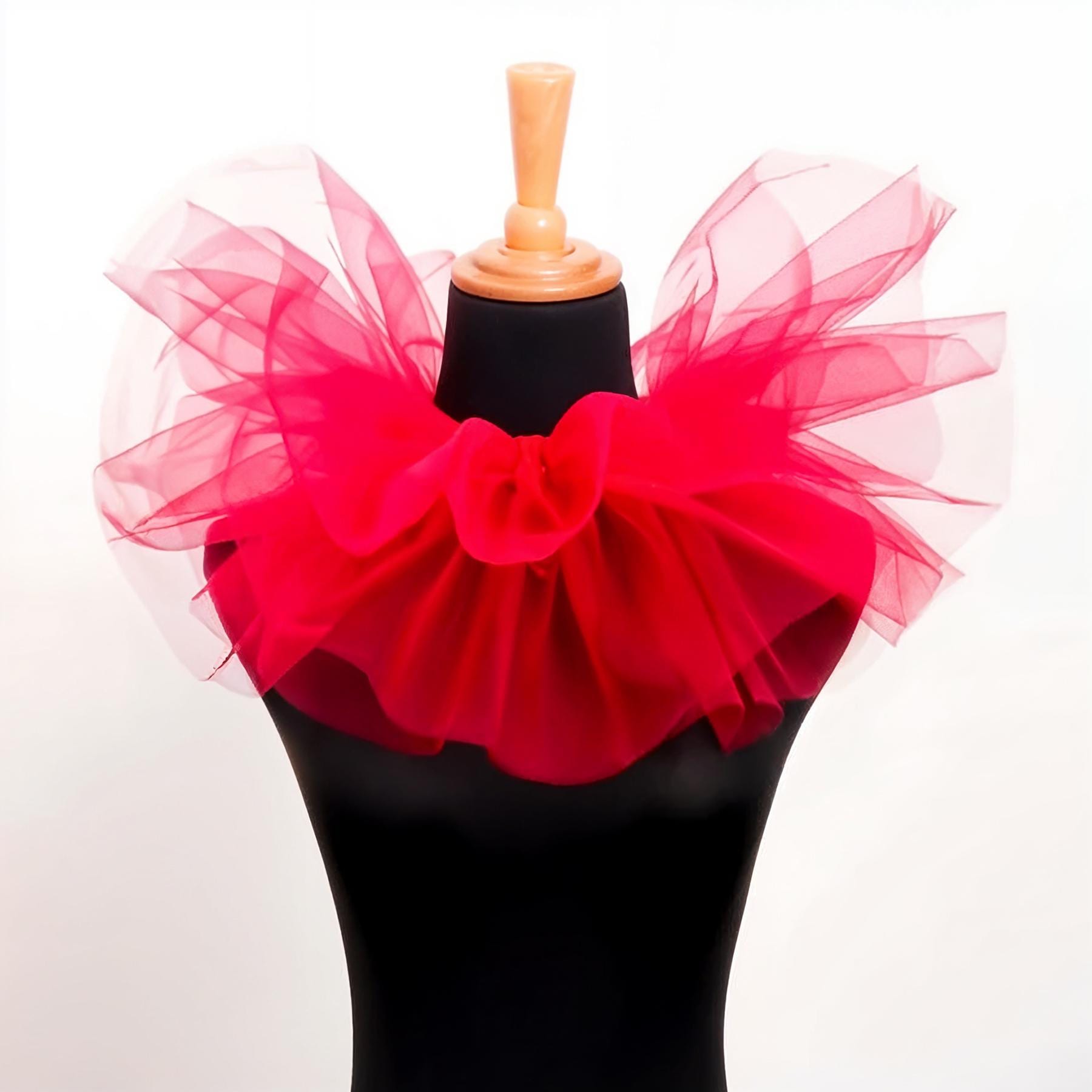 Tulle Clown Circus Collar, Pierrot Collar, Tulle Clown Ruffle, Neck ...