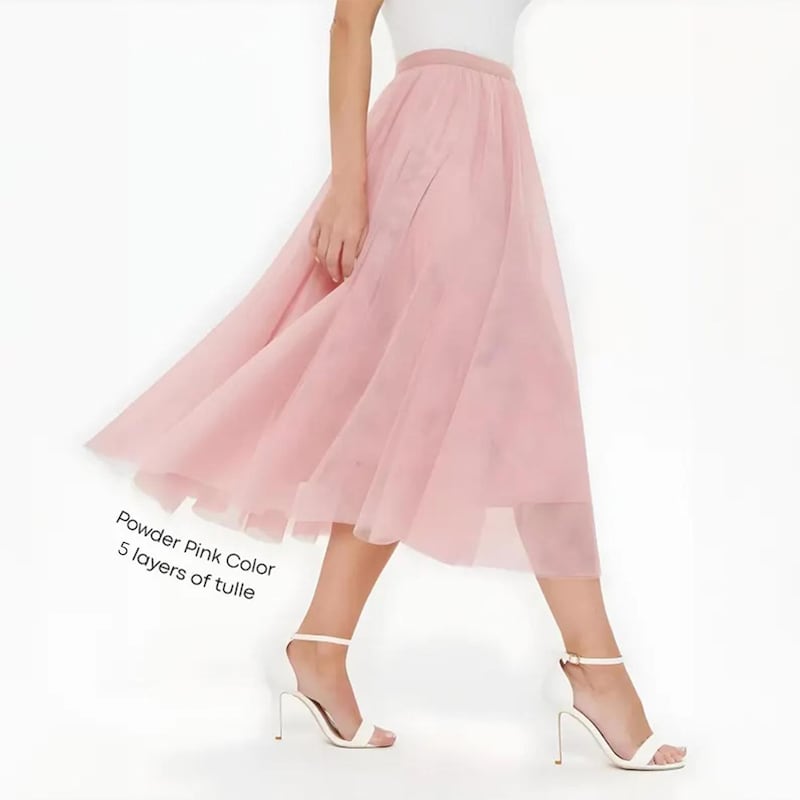 TULLE PANEL MIDI SKIRT