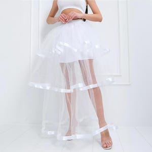 Layered tulle skirt, Tiered tulle skirt women, Puffy skirt women, Bridesmaid tulle skirt, Prom tulle skirt, White tulle skirt women
