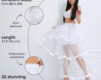 Layered tiered ruffle skirt, White tulle skirts for women, Layered tiered maxi skirt, Layered tulle skirt, Tutu skirt for women