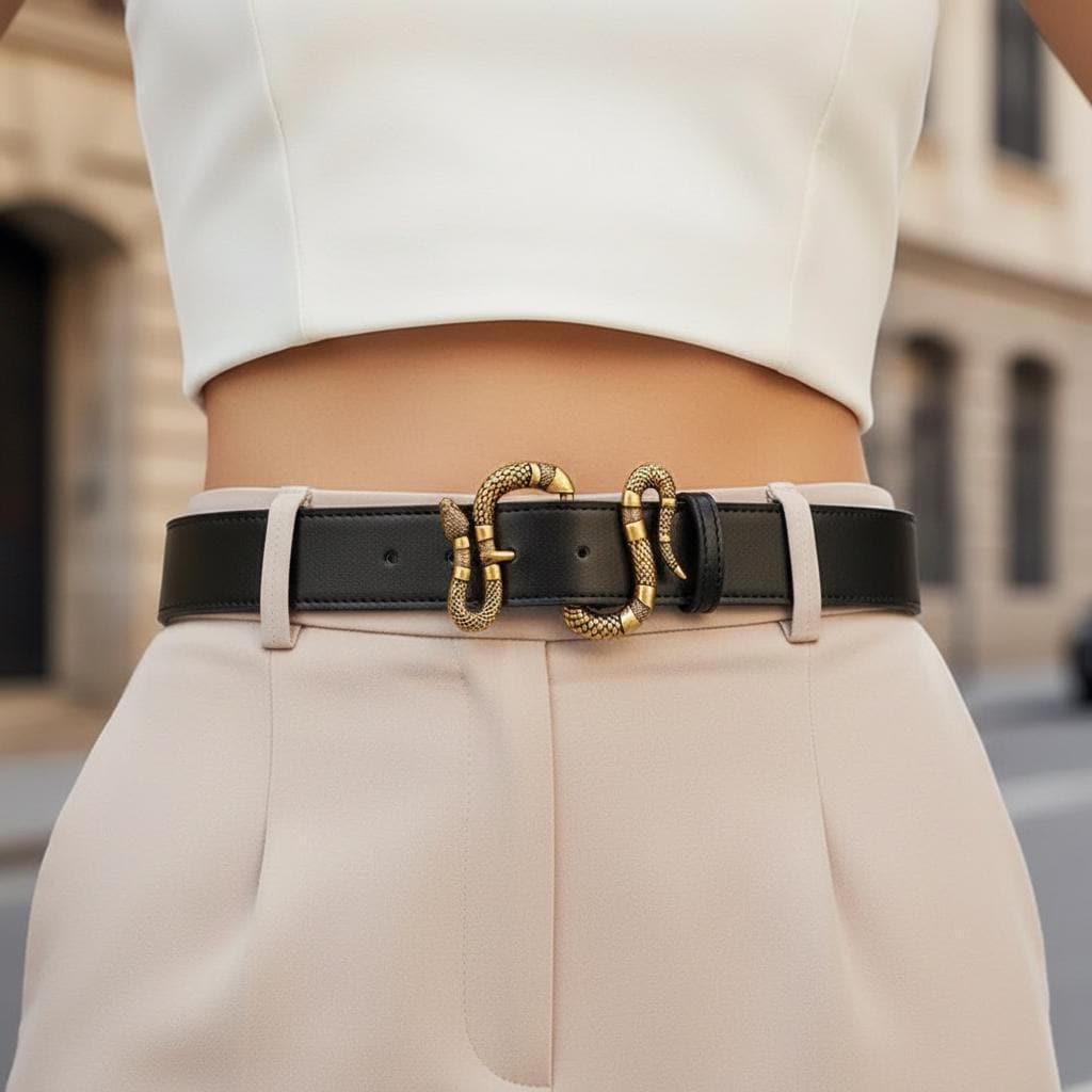 Statement Black Belt With Gold - Etsy display picture 1