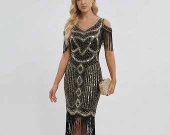 slim fit dress slacks Y2k 00s Adrianna Papell Sequin Halter Dress