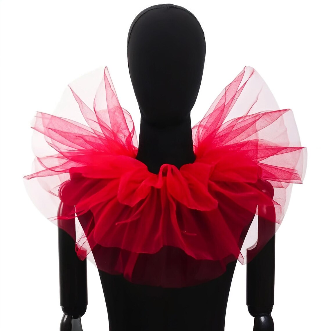 Tulle Clown Circus Collar, Pierrot Collar, Tulle Clown Ruffle, Neck ...