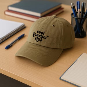 Embroidered Teacher Cap: Adjustable Cotton Baseball Hat