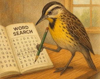 Recherche de mots sur les oiseaux d'Amérique du Nord en gros caractères_Puzzles 141-160