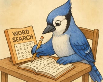 Recherche de mots sur les oiseaux d'Amérique du Nord en gros caractères_Puzzles 61-80