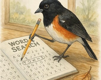 Recherche de mots sur les oiseaux d'Amérique du Nord en gros caractères_Puzzles 81-100