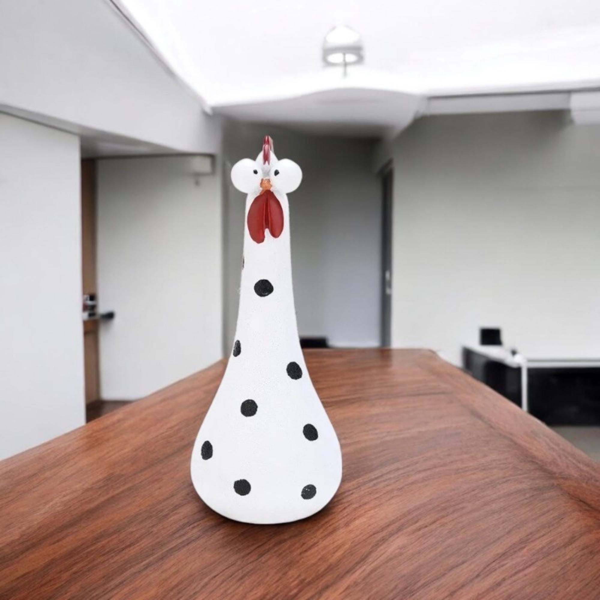 確認用  花苗 Silly Chicken Garden Statue - Resin Yard Art Decor for Porch