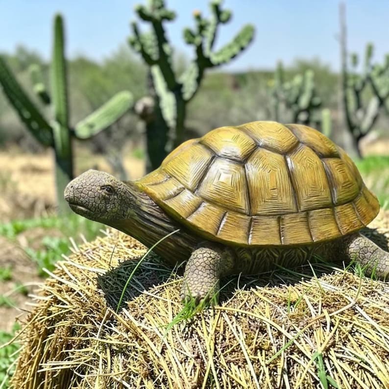 Nature-inspired Tortoise Garden Ornament – Durable Resin Statue for ...