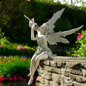 Flute Fairy Statue – Enchanting Angel Garden Sculpture, Adds Whimsical Charm to Your Lawn or Patio, Ideal Gift for Garden Lovers