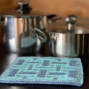 Pot Holder Trivet Knitting Pattern Beginner-Friendly Reusable Eco-Friendly Kitchen Accessory Quick Knit  DIY Gift Idea, PDF Instant Download