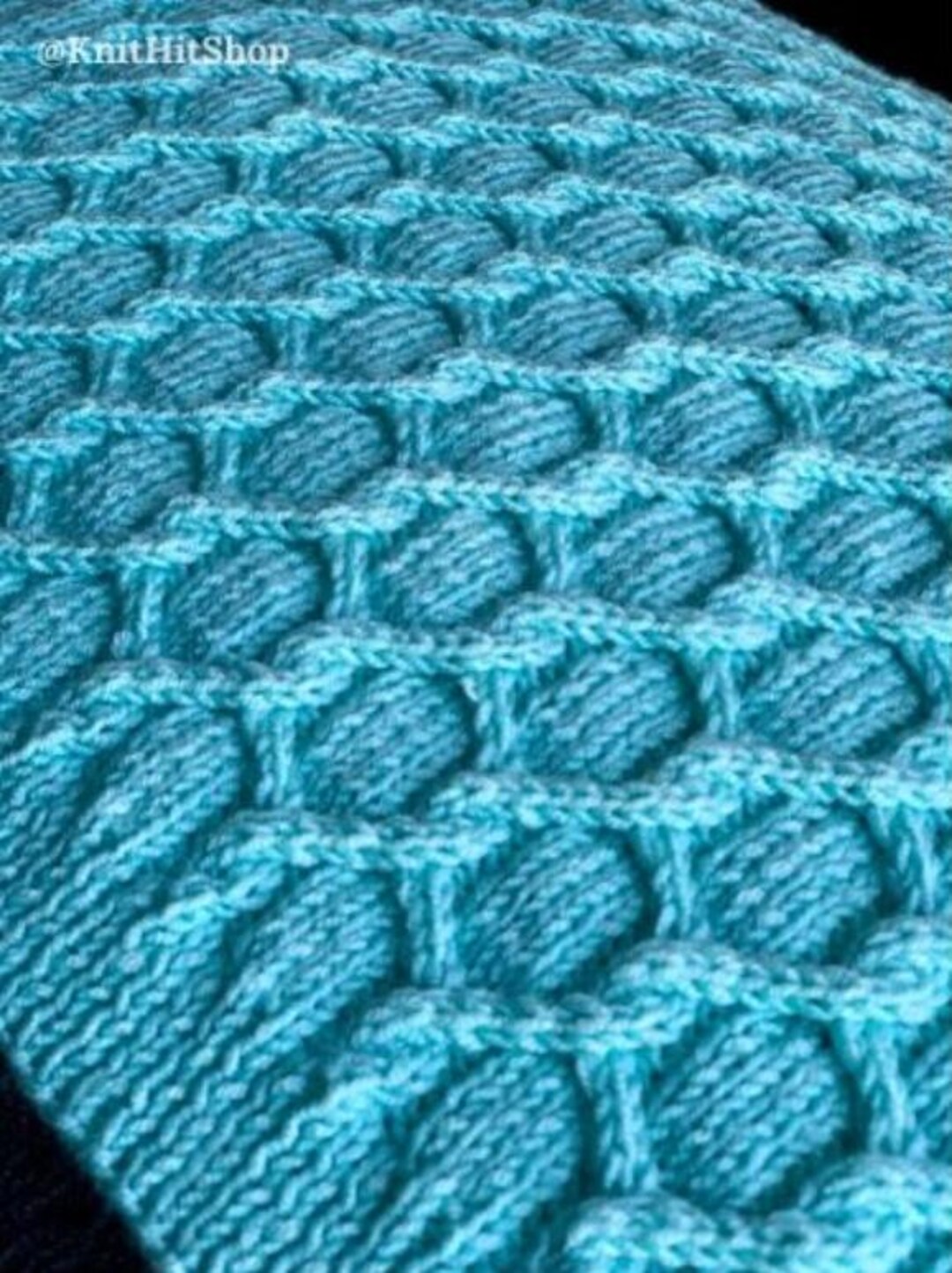 Cable Knit Baby Blanket Pattern: Pram Crib Blanket, Easy Knitting ...