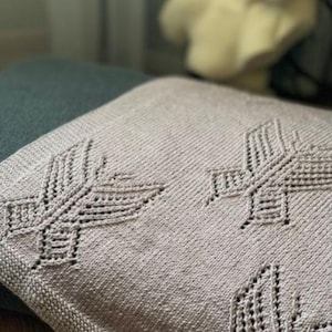 Butterfly Baby Blanket Knitting Pattern - Lace, Easy Beginner Friendly, Coming Home, Baby Shower DIY Newborn Gift Idea, Instant Download PDF