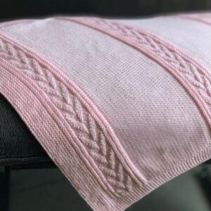 Baby Blanket DIY Knitting Pattern: Easy Beginner Shadow Knit, Instant PDF Download in English