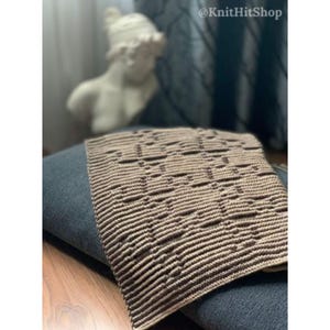 Modern Illusion Throw Knitting Pattern: Easy Blanket for Sofa, Couch, Bed (Instant PDF Download in English)