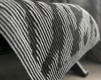 Patrón de tejido para manta con efecto de ilusión óptica / Ilusión óptica / Tejido de sombras / Descarga instantánea en PDF en inglés